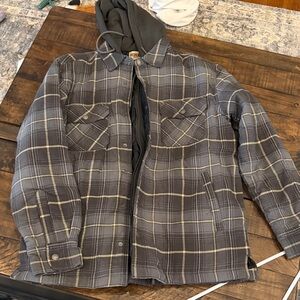RedHead Charcoal Plaid Shirt Jacket
